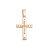 Подвеска-крест из золота с бриллиантами