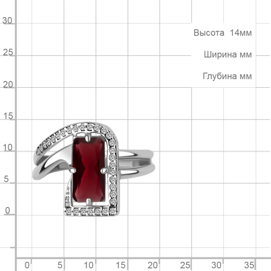 Кольцо из серебра с эмалью