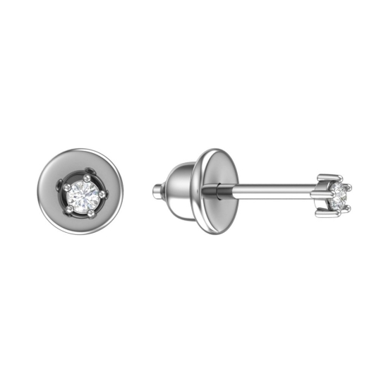 Серьги из серебра с фианитами