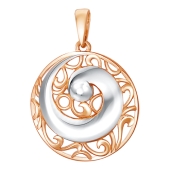 Подвеска из серебра с позолотой