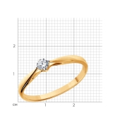 Кольцо из золота с бриллиантом