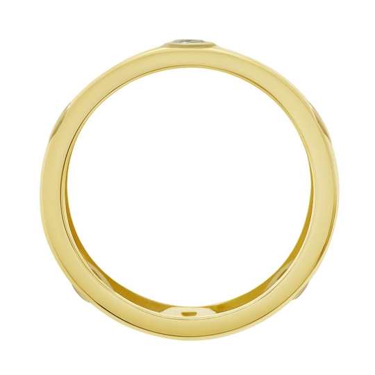 Кольцо из золота с топазом Swiss и фианитами Кольцо из золота с топазом Swiss и фианитами