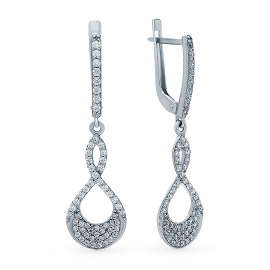 Серьги из серебра с аметистами