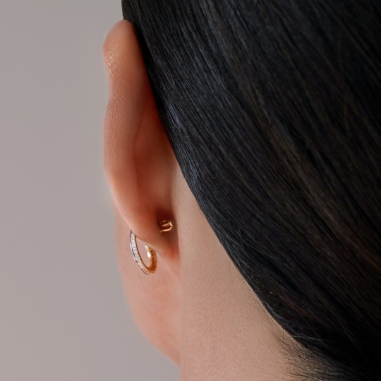 Серьги из золота с фианитами