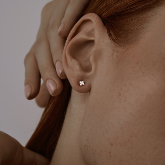 Серьги-кольца из серебра