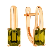 Серьги из золота с ситаллами султанит