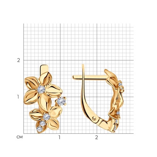 Серьга одиночная из серебра