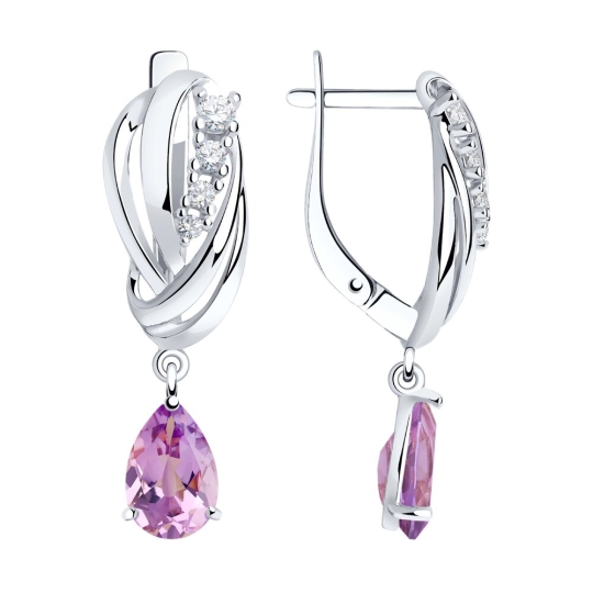 Серьги из серебра с эмалью