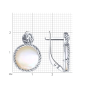 Серьги из серебра с перламутром
