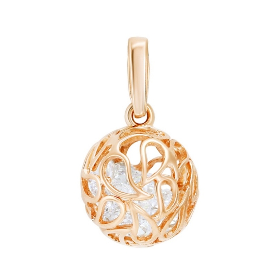 Подвеска из серебра с фианитами