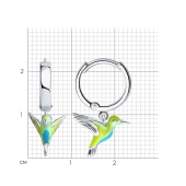Серьги из серебра с эмалью 