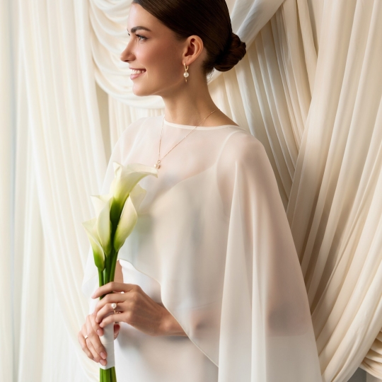 Подвеска из золота с жемчугом