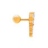 Пирсинг из золота с фианитами