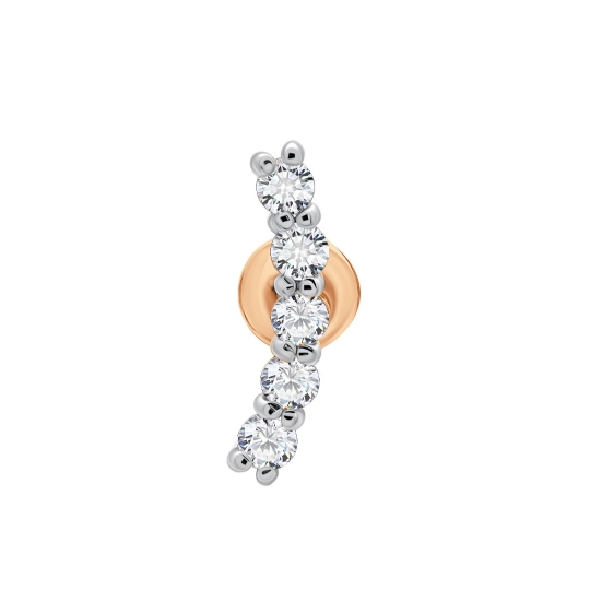 Пирсинг из золота с фианитами