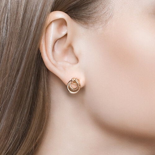 Серьги из серебра с фианитами