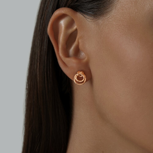 Серьги из серебра с фианитами