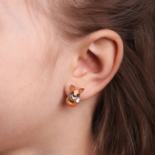 Серьги из серебра с эмалью 