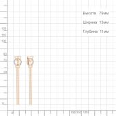 Серьги из золота с фианитами