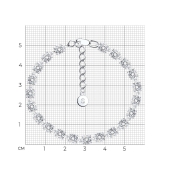 Браслет из серебра с фианитами