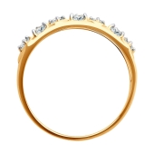 Кольцо из золота с фианитами