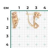 Серьги из лимонного золота с эмалью «Пантеры»
