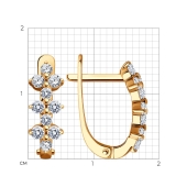 Серьги из золота с фианитами