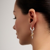 Серьги из комбинированного золота