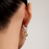 Серьги из комбинированного золота