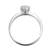 Кольцо из белого золота с бриллиантом 0,7ct