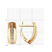 Серьги из золота с фианитами