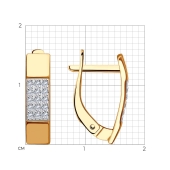 Серьги из золота с фианитами