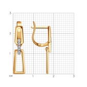 Серьги из золота с фианитами