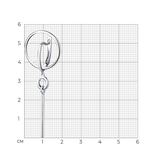 Серьги из серебра с позолотой и фианитами