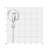 Серьга из серебра 