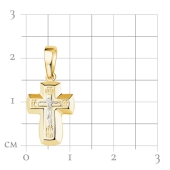 Подвеска-крест из лимонного золота