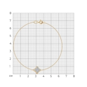 Браслет из золота с фианитами