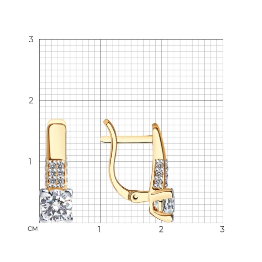 Серьга одиночная из серебра