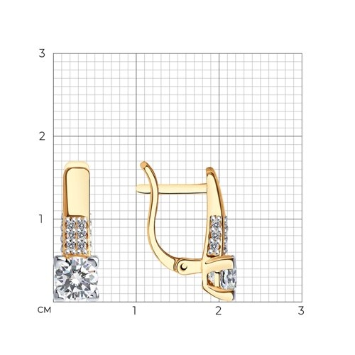 Серьга одиночная из серебра