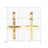 Подвеска-крест из золота