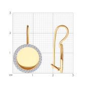 Серьги из золота с фианитами
