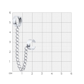 Одиночная серьга-кафф из серебра