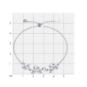 Браслет из серебра с фианитами