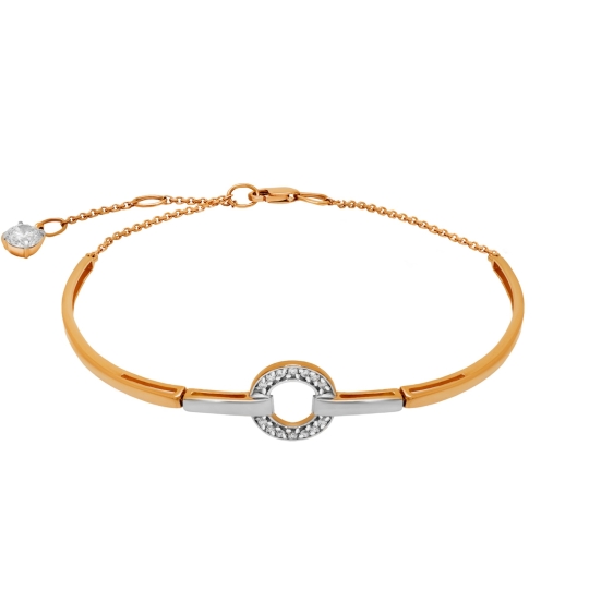 Браслет из золота с сапфировыми корундами и фианитами Браслет из золота с сапфировыми корундами и фианитами