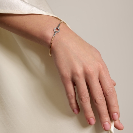 Браслет из золота с фианитами