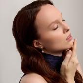 Асимметричные серьги-трансформеры из золота с фианитами