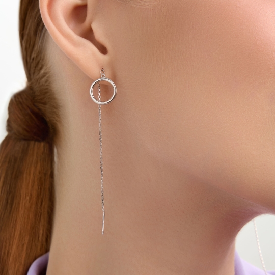 Серьги из серебра с миксом камней