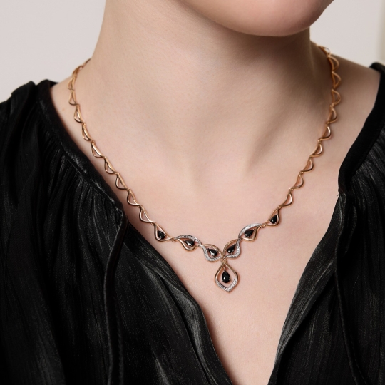 Колье из золота с фианитом