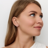 Серьги из золота с фианитами