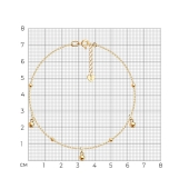 Браслет из золота на ногу