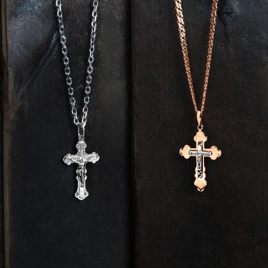 Подвеска-крест из платины